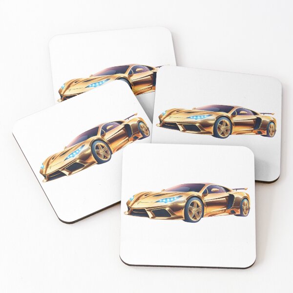 Item preview, Gold Sports Car Sticker designed and sold by Giggle Crafts Co.