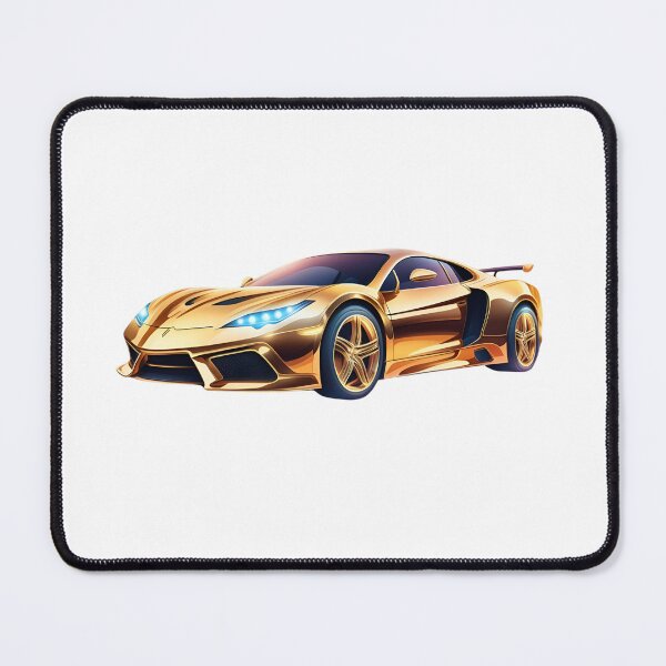 Item preview, Gold Sports Car Sticker designed and sold by Giggle Crafts Co.