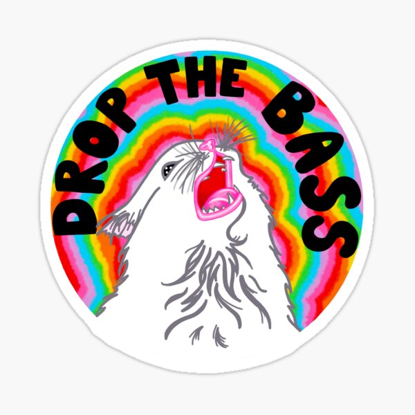 Drop The Bass Cat Sticker
