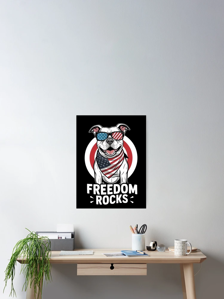 Thumbnail 2 of 3, Poster, Freedom Rocks designed and sold by PaintedPixels01.
