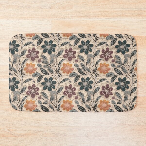 Item preview, Flora Crocheted Flowers Seamless Pattern A14 designed and sold by ArtsyAbode66.