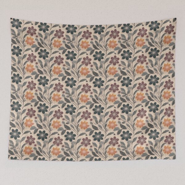 Item preview, Flora Crocheted Flowers Seamless Pattern A14 designed and sold by ArtsyAbode66.