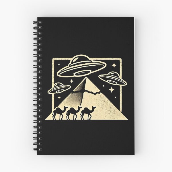 Item preview, Vintage Pyramid Camels and UFOs Alien Believer Cryptid Lover Design designed and sold by PantatKiller.
