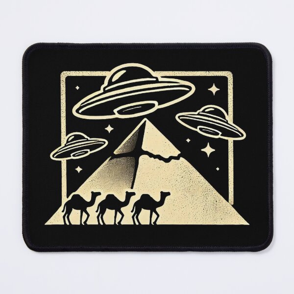 Item preview, Vintage Pyramid Camels and UFOs Alien Believer Cryptid Lover Design designed and sold by PantatKiller.