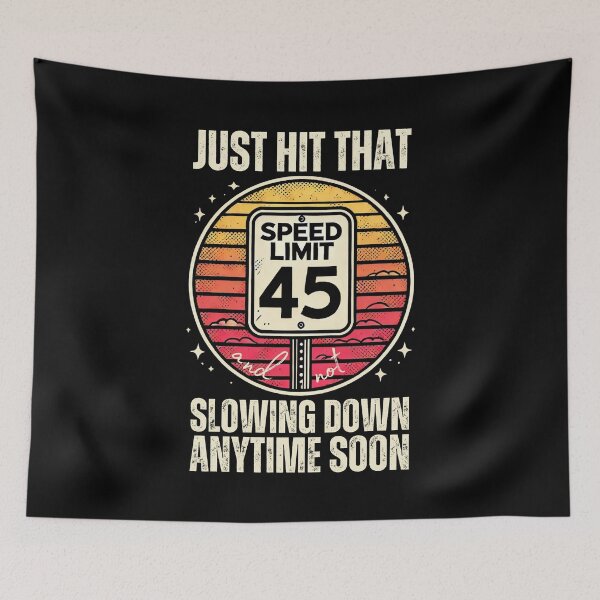 Item preview, Hitting Speed Limit 45 Vintage Design designed and sold by PantatKiller.