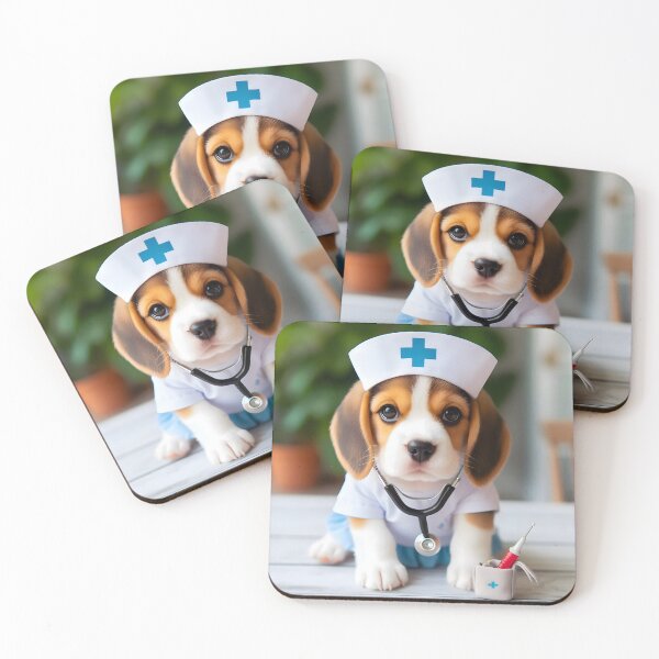 Item preview, Nurse Beagle... Committed To Curing The Sick With Cuteness designed and sold by Hall-O-Gram.