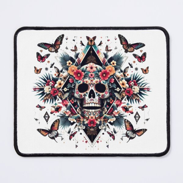 Item preview, Skull Anatomy infused in flurry of flowers butterflies designed and sold by ZulryLifestyles.