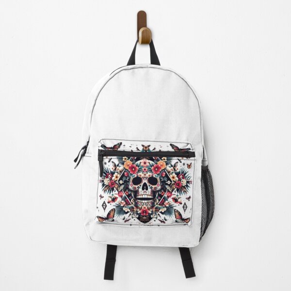 Item preview, Skull Anatomy infused in flurry of flowers butterflies designed and sold by ZulryLifestyles.