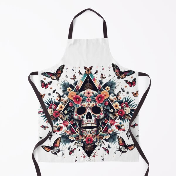Item preview, Skull Anatomy infused in flurry of flowers butterflies designed and sold by ZulryLifestyles.