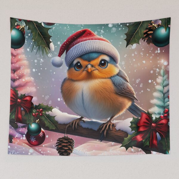 Item preview, Cute Christmas bird sitting on a branch  designed and sold by nicky2342.