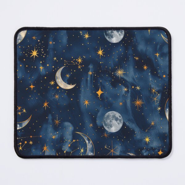 Item preview, Celestial Night Sky with Stars and Moons designed and sold by ImagineCorner.