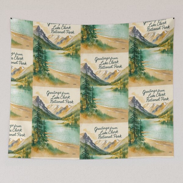 Item preview, Lake Clark National Park Postcard Vintage Retro Travel Vintage designed and sold by TravelPostcardGems.