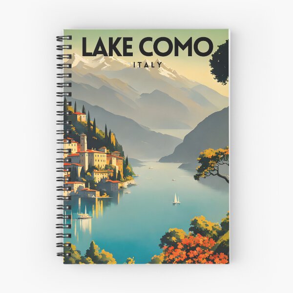 Item preview, Lake Como Italy Minimal Vintage Travel Art Poster designed and sold by ZionPosteria.
