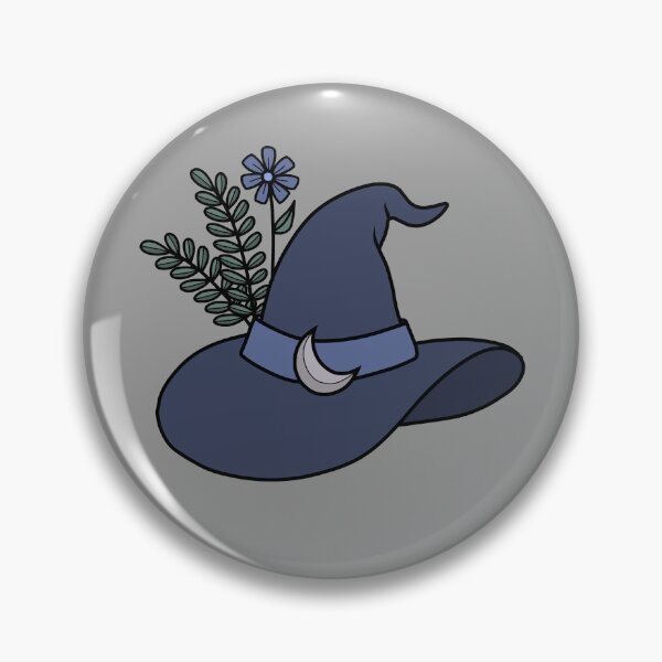 Item preview, Dusty Blue Witch Hat with Flower designed and sold by DappledMoon.