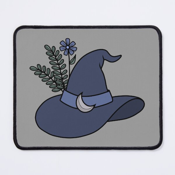 Item preview, Dusty Blue Witch Hat with Flower designed and sold by DappledMoon.