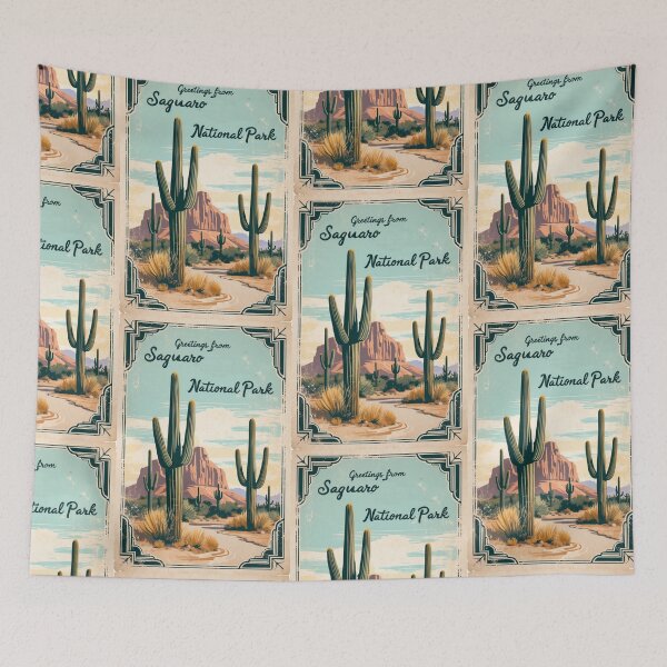 Item preview, Saguaro National Park Postcard Vintage Retro Travel Vintage designed and sold by TravelPostcardGems.