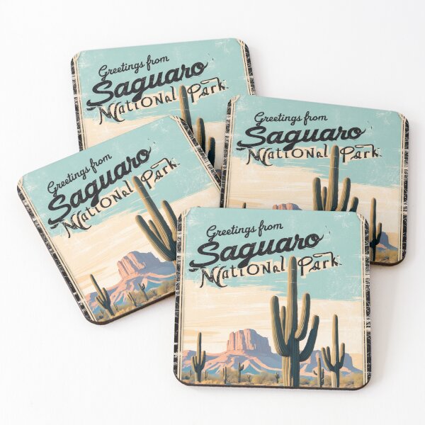 Item preview, Saguaro National Park Postcard Vintage Retro Travel Vintage designed and sold by TravelPostcardGems.
