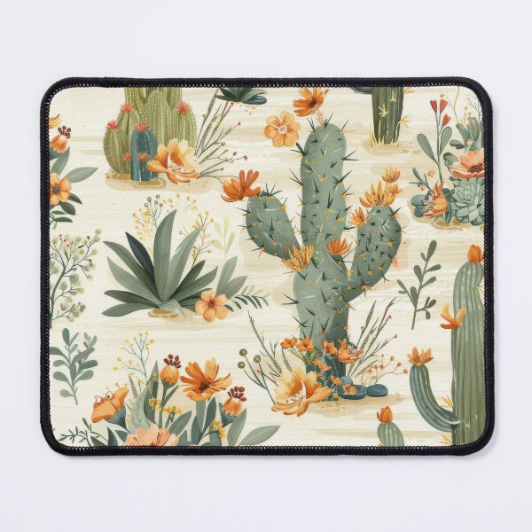 Item preview, Desert Cactus and Wildflowers Illustration designed and sold by ImagineCorner.