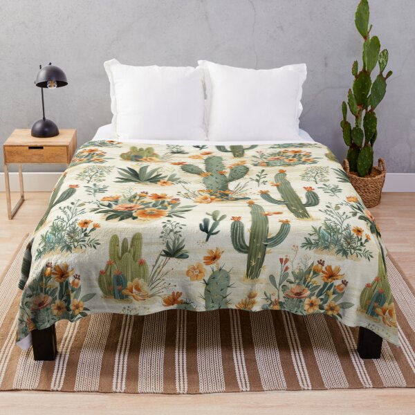 Item preview, Desert Cactus and Wildflowers Illustration designed and sold by ImagineCorner.