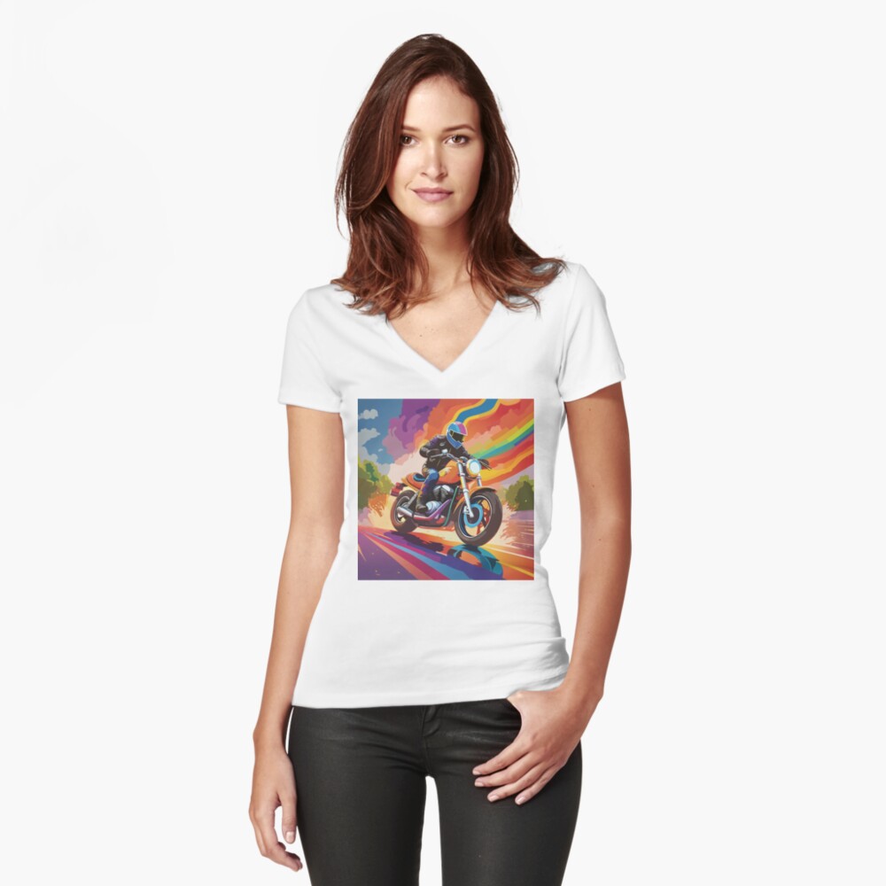 Item preview, Fitted V-Neck T-Shirt designed and sold by starchim01.