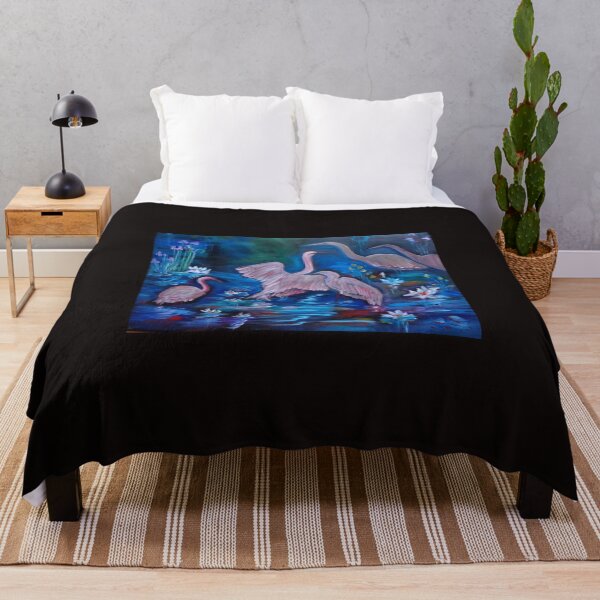 Item preview, Egrets and Lotus on Monet's Pond designed and sold by jennyleeandjim.