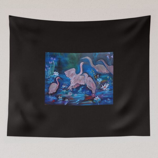Item preview, Egrets and Lotus on Monet's Pond designed and sold by jennyleeandjim.