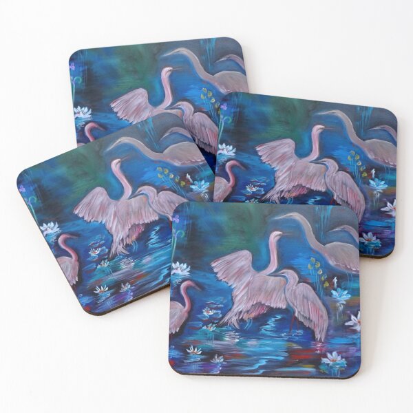 Item preview, Egrets and Lotus on Monet's Pond designed and sold by jennyleeandjim.