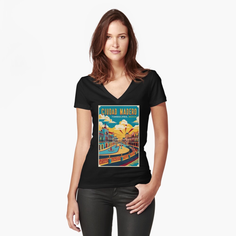 Item preview, Fitted V-Neck T-Shirt designed and sold by TravelersGems.