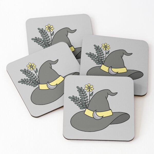 Item preview, Cute, Gray Witch Hat with Yellow Flower designed and sold by DappledMoon.