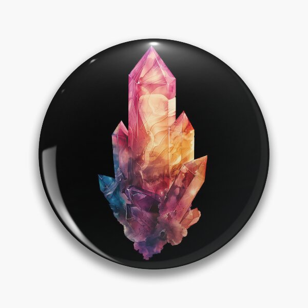 Item preview, Amethyst Crystal Gemstone with Watercolor Effect Pink and Purple designed and sold by meganohm.