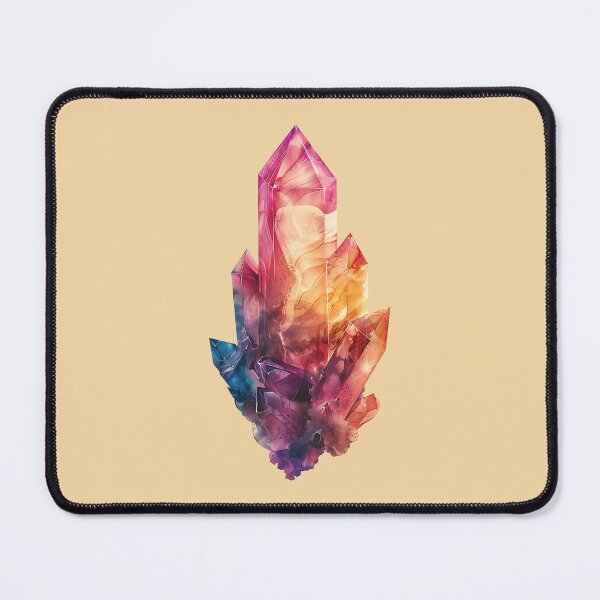 Item preview, Amethyst Crystal Gemstone with Watercolor Effect Pink and Purple designed and sold by meganohm.