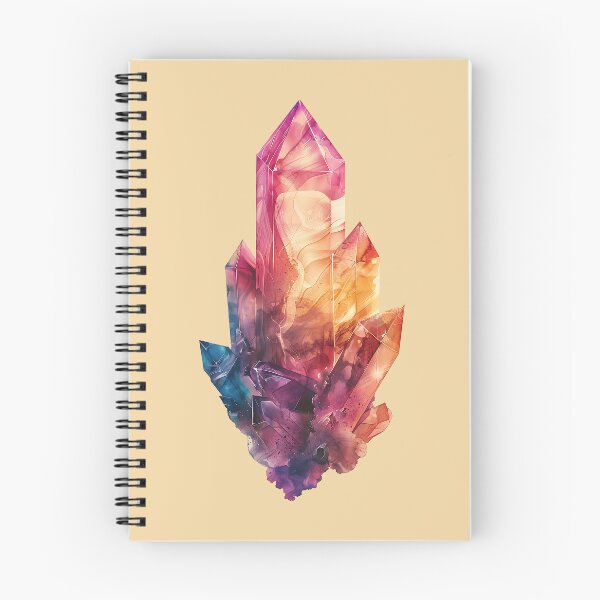 Item preview, Amethyst Crystal Gemstone with Watercolor Effect Pink and Purple designed and sold by meganohm.
