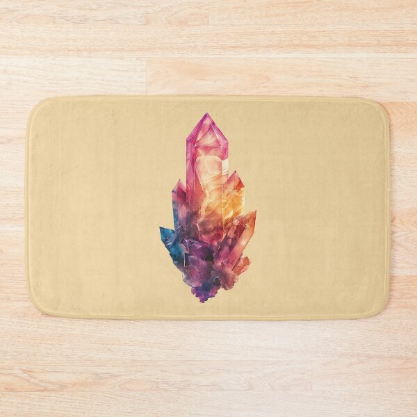 Item preview, Amethyst Crystal Gemstone with Watercolor Effect Pink and Purple designed and sold by meganohm.