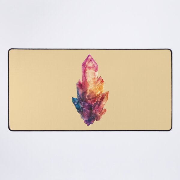 Item preview, Amethyst Crystal Gemstone with Watercolor Effect Pink and Purple designed and sold by meganohm.