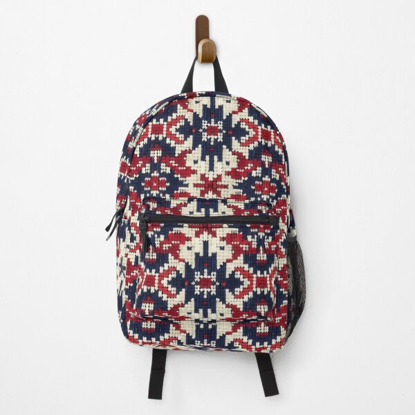 Item preview, Traditional Red and Blue Woven Pattern designed and sold by ImagineCorner.