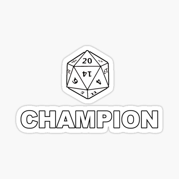 Item preview, D20 Champion designed and sold by ZepoPublishing.