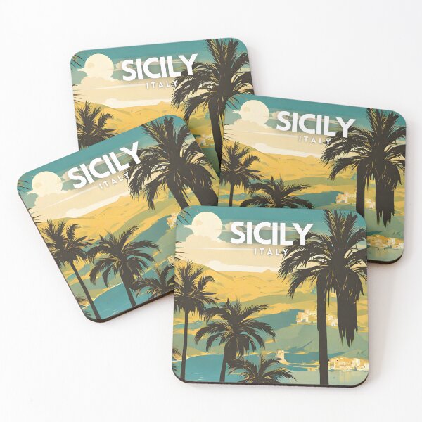 Item preview, Sicily Italy Vintage Art Poster designed and sold by ZionPosteria.