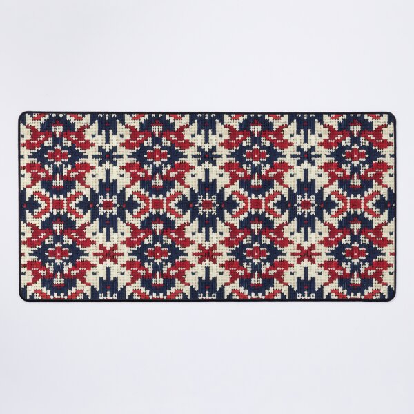 Item preview, Traditional Red and Blue Woven Pattern designed and sold by ImagineCorner.