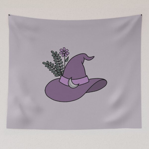 Item preview, Cute, Lavender Witch Hat with Flower designed and sold by DappledMoon.