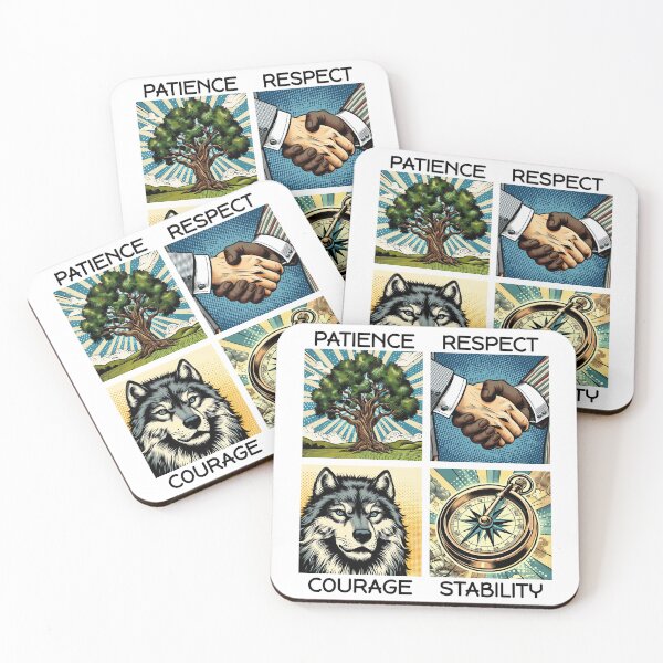 Item preview, Patience, Respect, Courage, Stability (on light) designed and sold by DaddiestAnalyst.