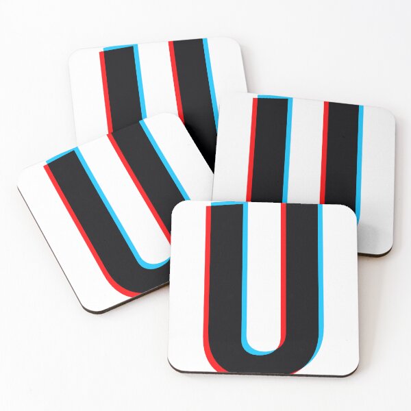 Item preview, Black letter U with red and blue lines designed and sold by MUJU-pixel.