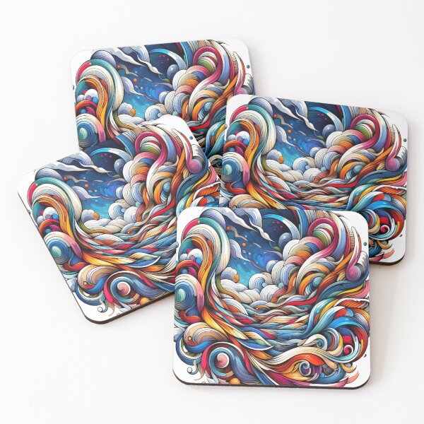 Item preview,  "Vibrant Swirling Waves of Color" designed and sold by JSYARD.