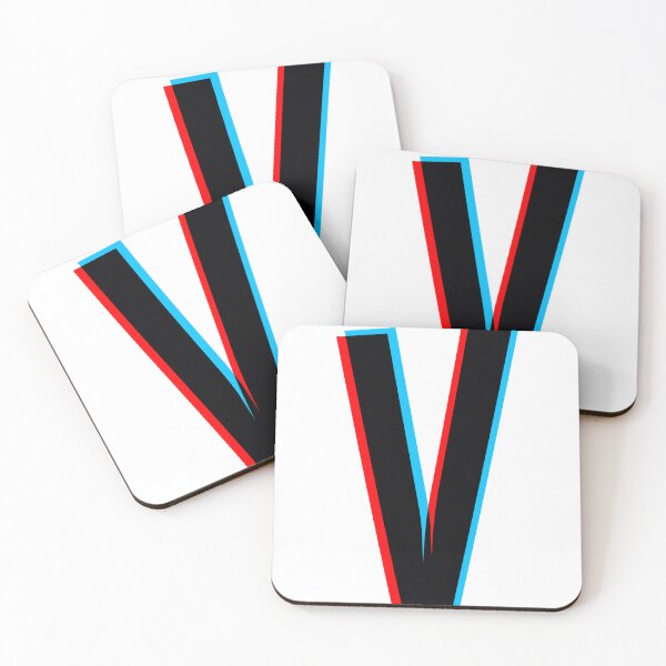 Item preview, Black letter V with red and blue lines designed and sold by MUJU-pixel.