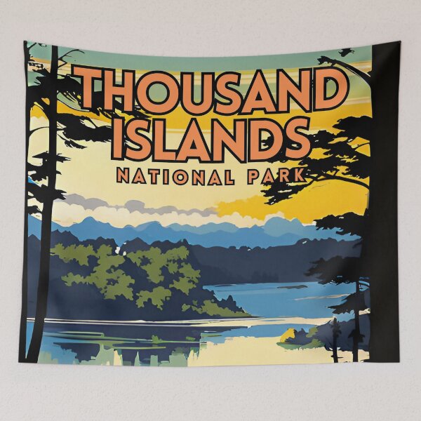 Item preview, Thousand Islands National Park Vintage designed and sold by ZionPosteria.