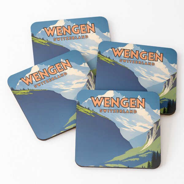 Item preview, Wengen Switzerland Travel Poster designed and sold by ZionPosteria.