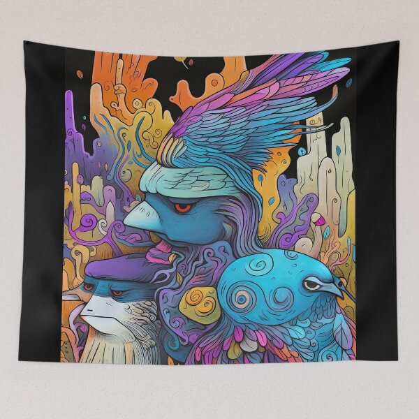 Item preview, Vibrant Skies III/ A Symphony of Birds and Clouds designed and sold by marlymanhattan7.