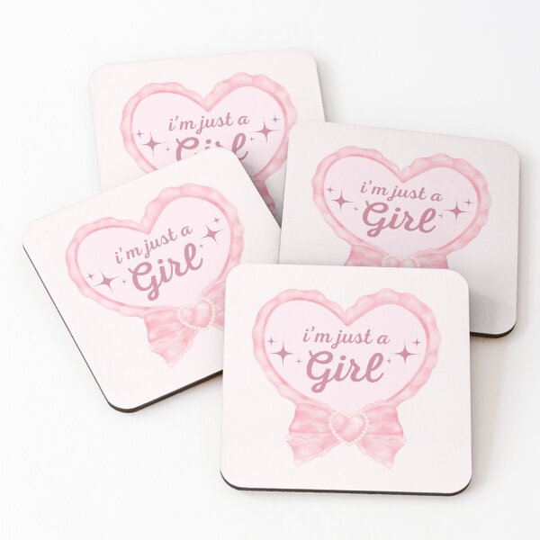 Item preview, I'm Just a Girl | Pink Ribbon Coquette designed and sold by ArtsieAxxie.