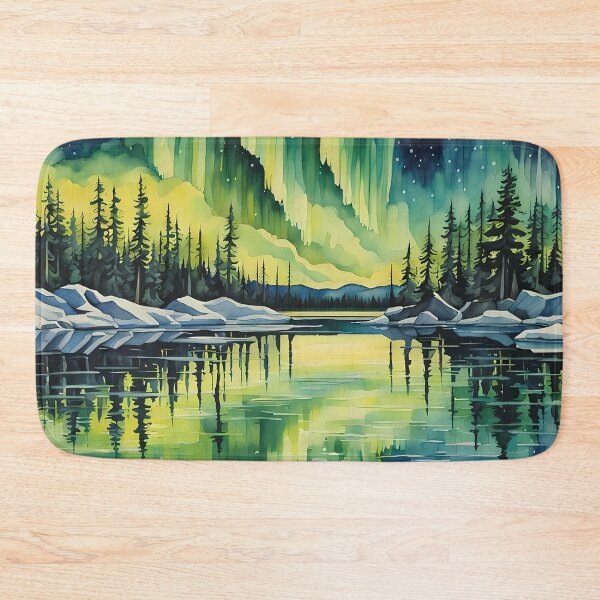 Item preview, The Aurora Borealis or Northern Lights Watercolour Style designed and sold by Country-Artist.