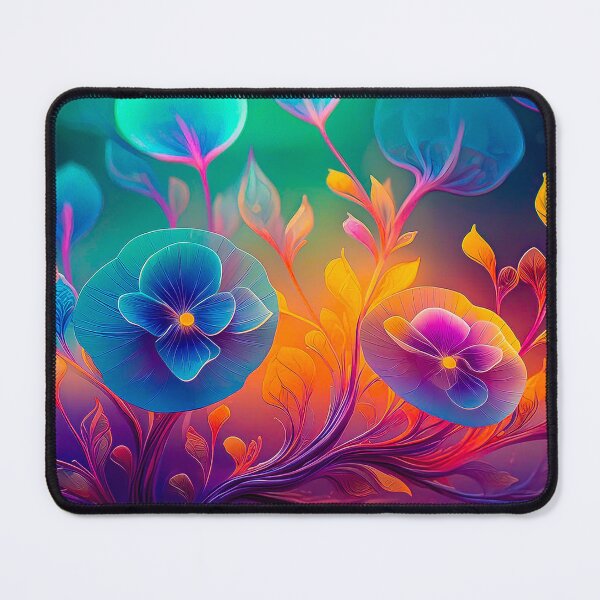 Item preview, Golden and blue Glow: 3D Flower Design designed and sold by danohis2.