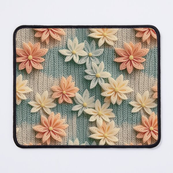 Item preview, Flora Crocheted Flowers Seamless Pattern A19 designed and sold by ArtsyAbode66.